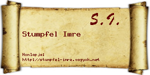 Stumpfel Imre névjegykártya